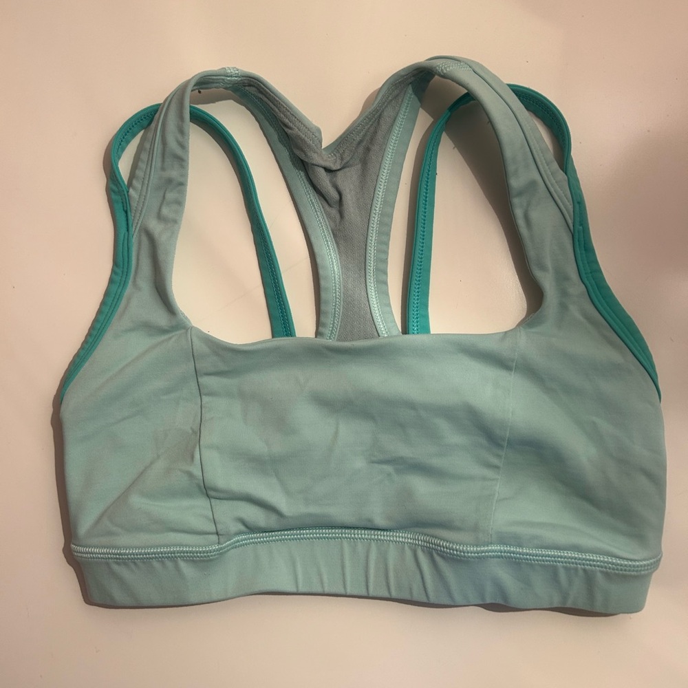Lululemon blue and teal sports bra size 4